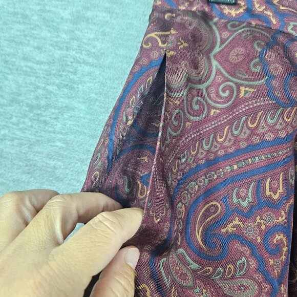 Vtg Geoffrey Alexander By Private Agenda Womens Silk Maxi Skirt Paisley Sz 14 - Picture 9 of 11